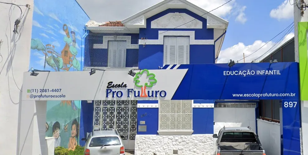 Fachada da Escola Pró Futuro, no Belenzinho, São Paulo